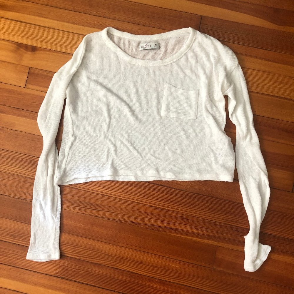 White Cropped Sweater